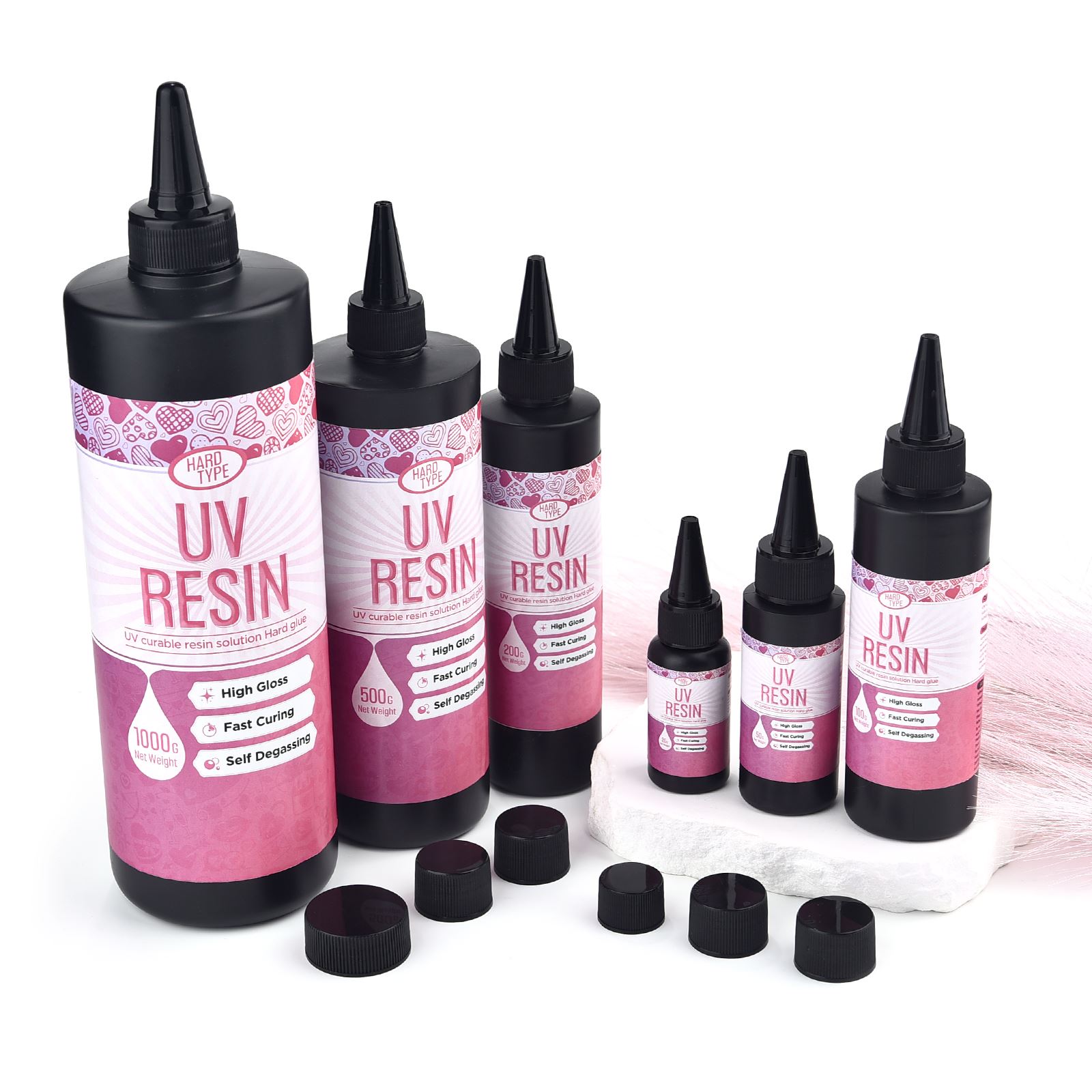 Epoxy Uv Resin Kit - 20-1000g高透明速乾エポキシ樹脂UV接着剤DIYジュエリーアクセサリー製作用硬質クリア液体樹脂接着剤