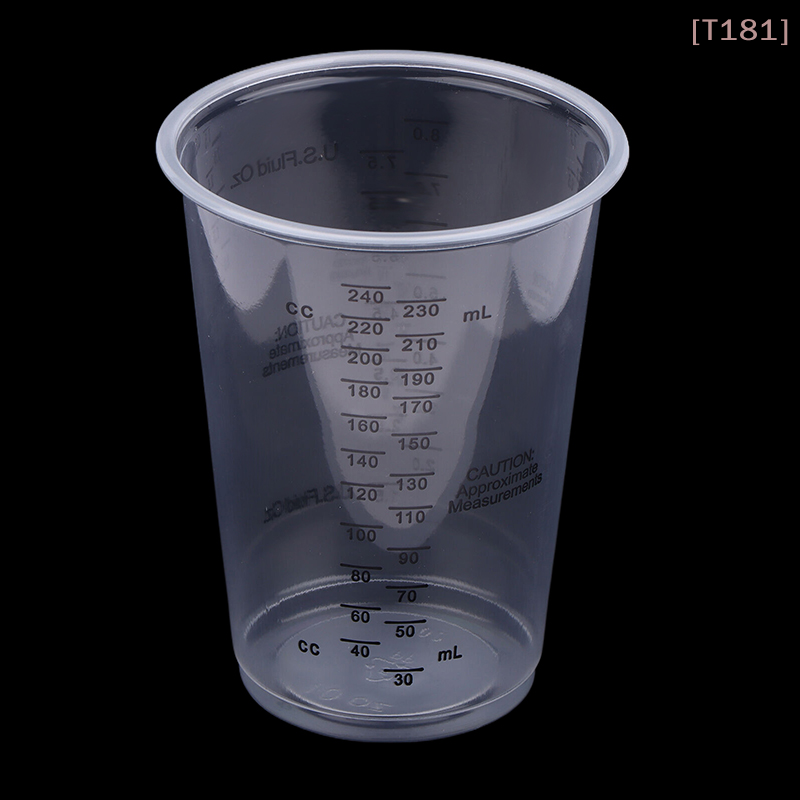 Mixing Cup Silicone - 10個入り 8オンス 使い捨てプラスチック計量カップ 精密なレジン塗料混合用カップ プラスチックエポキシレジン混合カップ