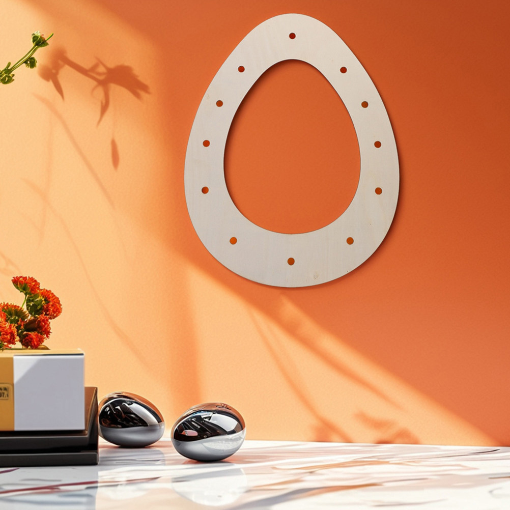 空白のイースターエッグ木製リースフレームDIYクラフトフロー - Wood Ring Blank のレビューと価格