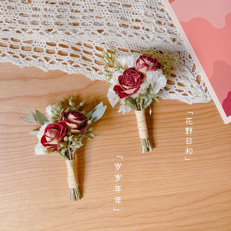 ミニドライフラワーブーケ、繊細で新鮮なDIYお土産コサージュ - Dried Flower Bulk のレビューと価格
