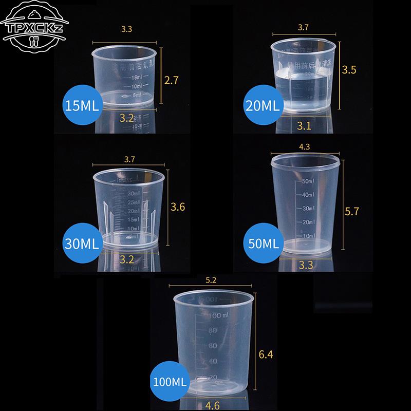 プラスチック製の測定容器,15ml-500ml,調整可能なカ - Mixing Cup Silicone のレビューと価格