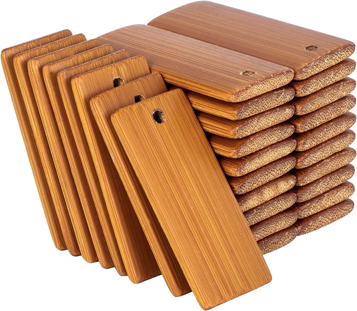 50 個天然木ブランク 45 × 20 ミリメートル竹タグキ - Wood Ring Blank のレビューと価格